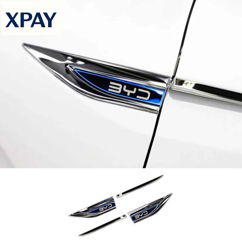 

For BYD ATTO 3 Yuan Plus 22 23 Car Fender Side Sign Leaf Plate Side Mark Exterior Modification Parts Byd Car Logo Side Sticker
