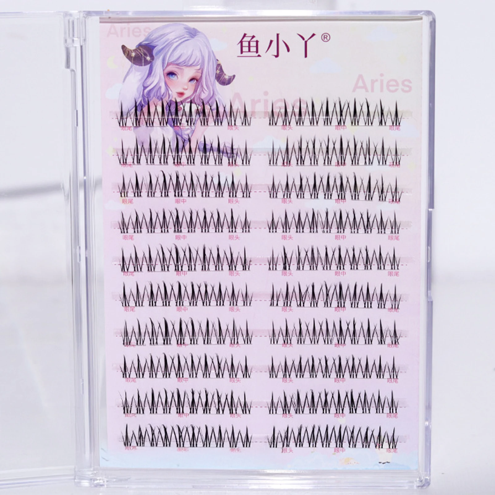 10 صفوف فردية رموش يومية الشباك Wispy رمش العنقودية أنيمي الطبيعية مجزأة مانغا كثيفة الرموش الصناعية أدوات ماكياج