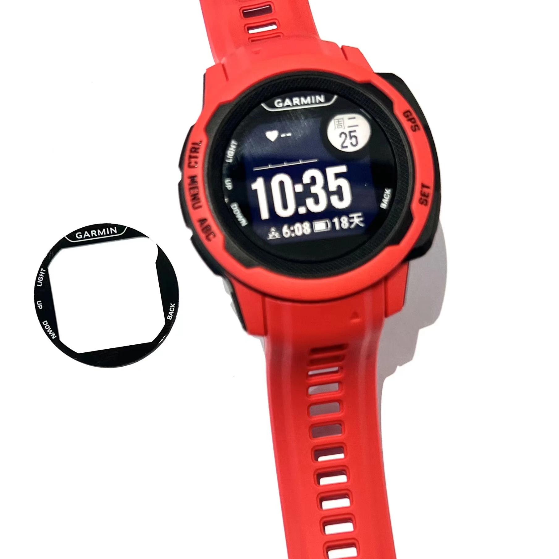 Película protetora para garmin instinto 2 2s, pulseira de smartwatch 3d, película protetora de tela (vidro não temperado), 1 peça/2 peças
