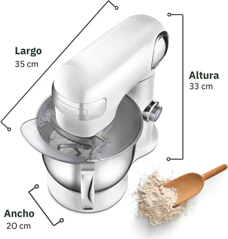 Batidora de pie, 12 velocidades, tazón de acero inoxidable de 5,5 cuartos, batidor de chef, paleta para mezclar, gancho para masa, protector contra salpicaduras con vertido S