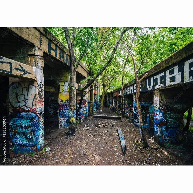 SHUOZHIKE-fondos de fotografía de Graffiti de tela artística, accesorios de estudio, Vintage, pared de ladrillo, Fondo de fotografía OCK-05