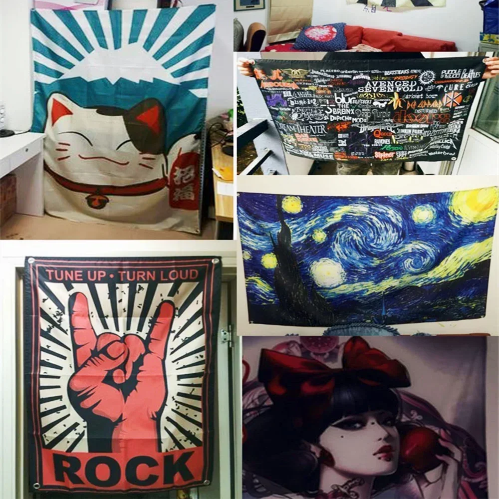 الملاكمة التايلاندية مقابل الملاكمة جدار الفن اللوحة الجدار شنقا العلم والراية، الرياضة القتالية رياضة القتال قاعة الديكور ملصق نسيج 3