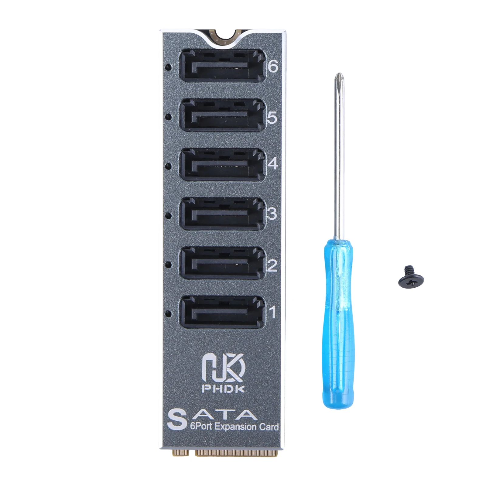 

Карта-конвертер M.2 M-Key NVMe в 6 портов SATA с интеллектуальным индикатором, адаптер M.2 в SATA 3.0 на чипе ASM1166 для настольных ПК