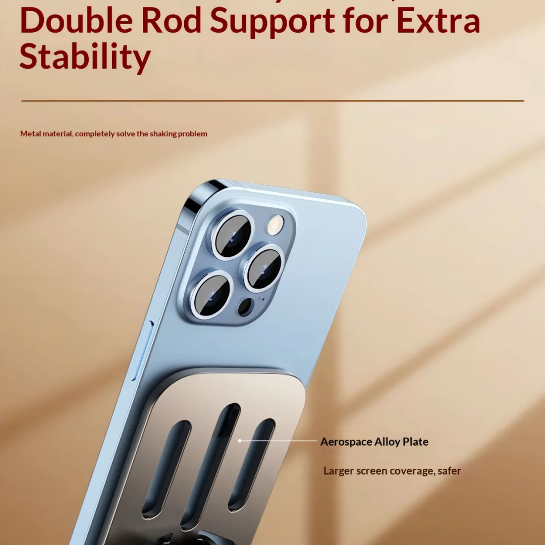 New model of portable, rotatable, foldable, all-metal tablet stand for tablets and phones under 9 inches, perfect for lazy users view 3