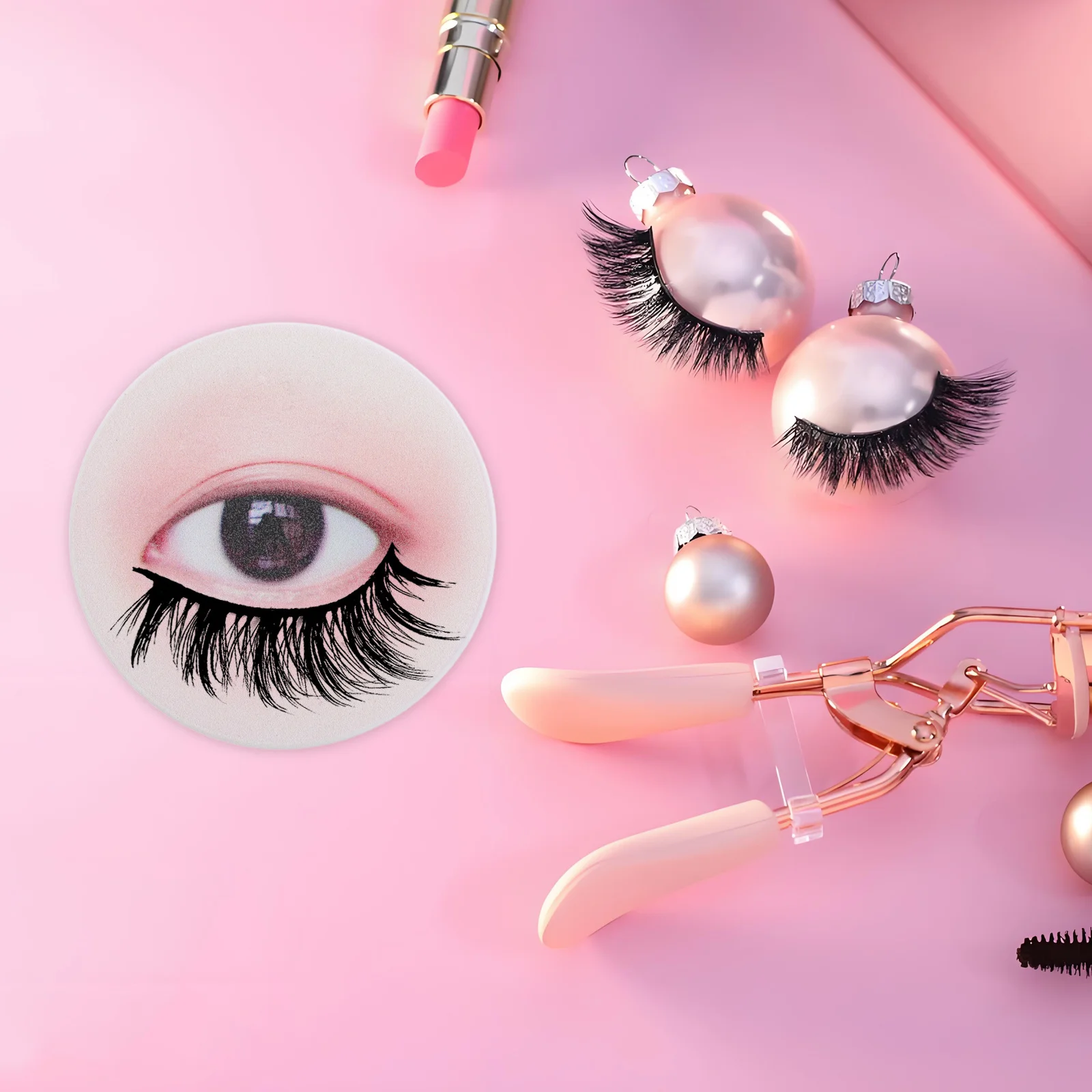 

3Pcs Lash Extension Practice Mannequin Head Black Reusable Eyelash Training Kit for Beginners Lash Extension Supplies