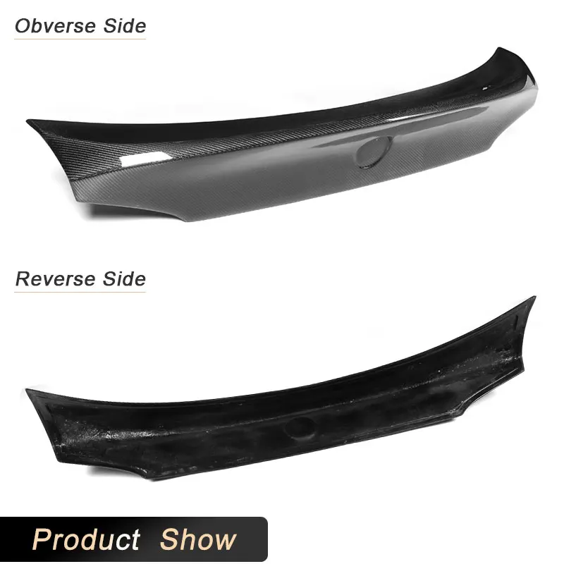 ألياف الكربون سيارة الخلفي الجذع سبويلر أجنحة لسيارات BMW 3 Series E90 M-Sport M3 4-Door 2005-2008 كبير الخلفي سبويلر التمهيد الجناح الشفاه