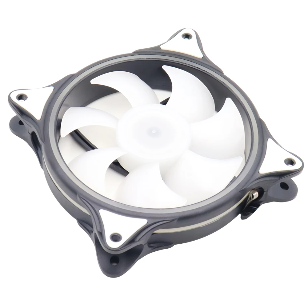 Wovibo RGB 120mm 팬 PWM 4 핀 사일런트 몰 렉스 4 핀 컴퓨터 케이스 CPU 냉각 냉각기 Ventilador 12V DC 조정 팬 속도