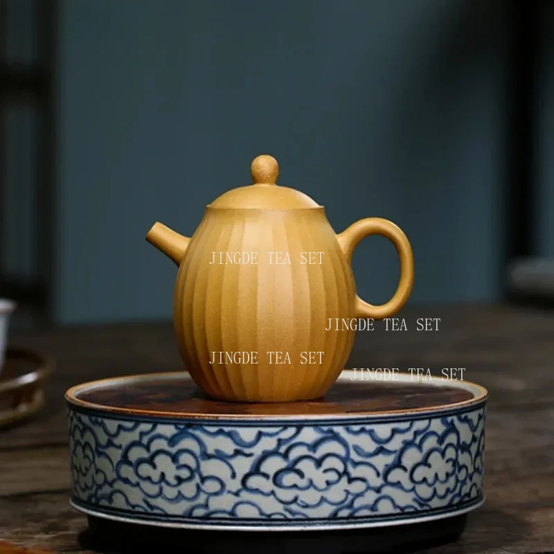 

230ml Authentic Yixing Purple Clay Teapot Section Mud Dragon Eggs Beauty Kettle Chinese Zisha Tea Set Custom Filter Tea Infuser