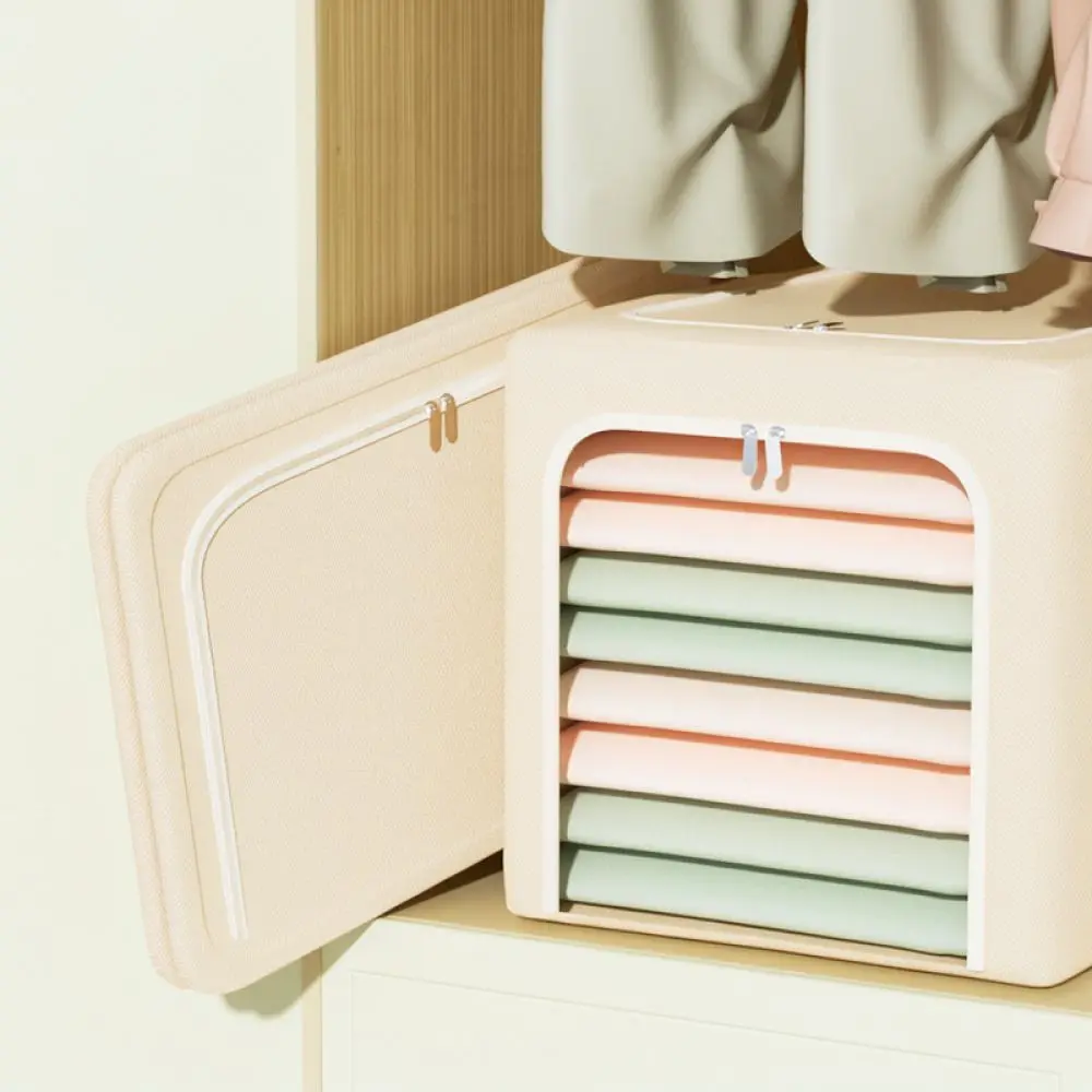 Large Wardrobe Storage Bin Foldable Fabric Organizer Box For Clothes Pants Underwear Closet Space Saving Container