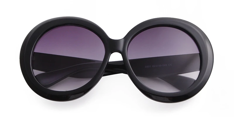 Trendige Runde Damen-Übergroße Sonnenbrille mit Dekorativem Schildpattrahmen, Bunte Herren-Sonnenbrille, Große Brillen, UV400-Schutz – Detail 12