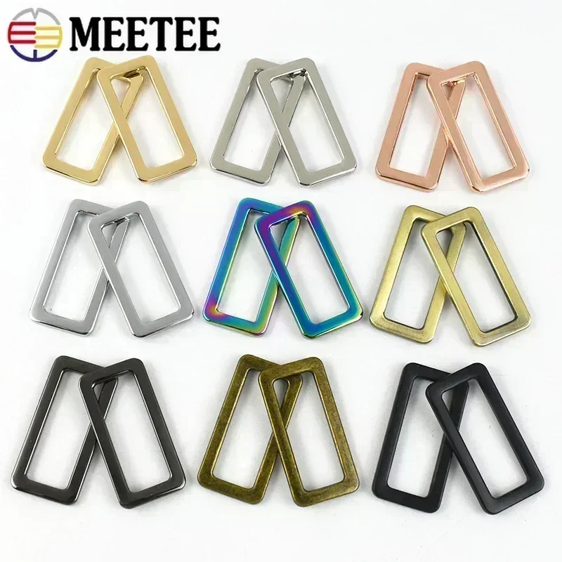 Fotografia 5: 5/10 pçs 20-50mm saco de metal anel fivelas bolsa cinta cinto ajustar fecho webbing conector fivela loop diy acessórios de ferragem