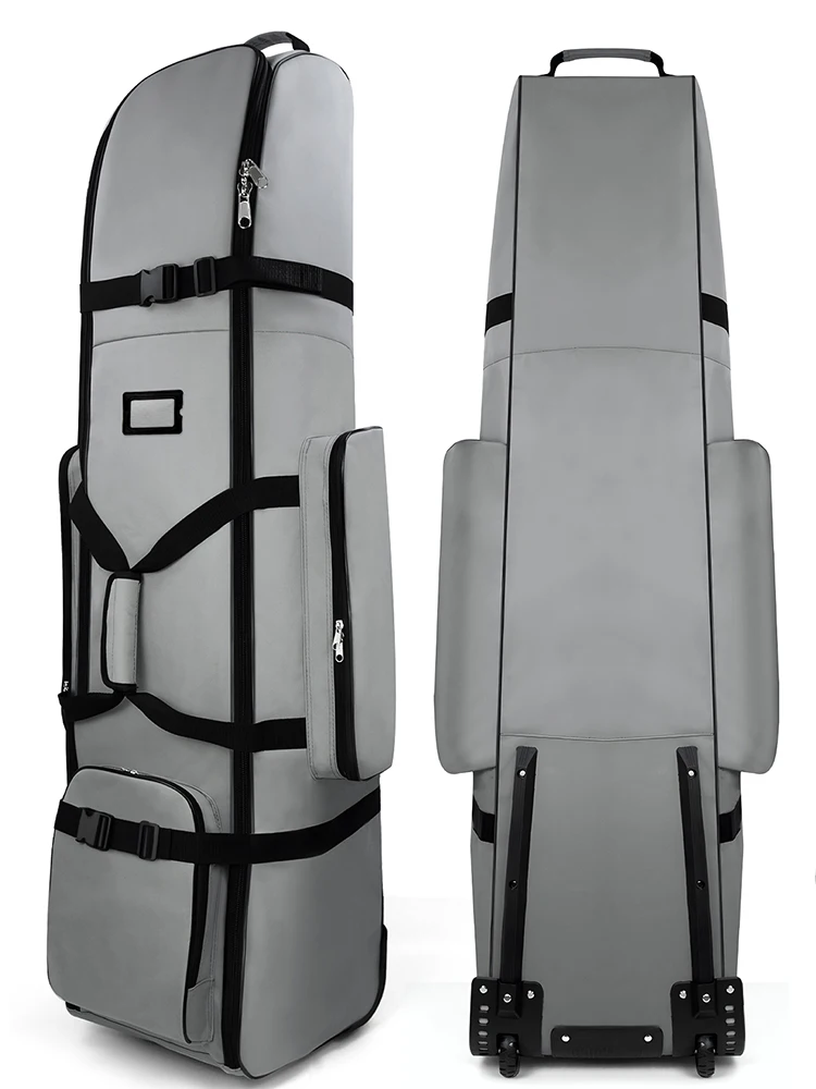 

Golf Travel Bag Heavy Duty 900D Polyester, Wear-Resistant, Foldable & Wheeled Soft-Sided Golf Club Case with Premium Zipper