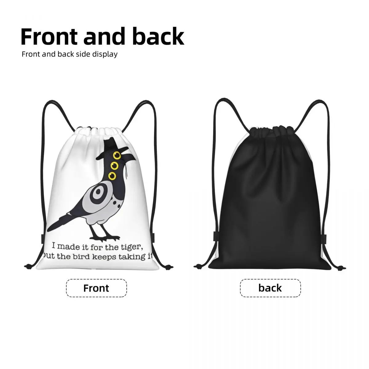 KPop Demon Hunters Bird Drawstring Bags Sports Backpack Gym Sackpack String Bags for Hiking
