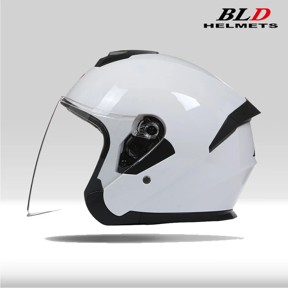 

BLD Motorcycle Half Helmet - Lightweight ABS Shell EPS Liner Breathable Removable Liner for Men Women Scooter DOT Certified