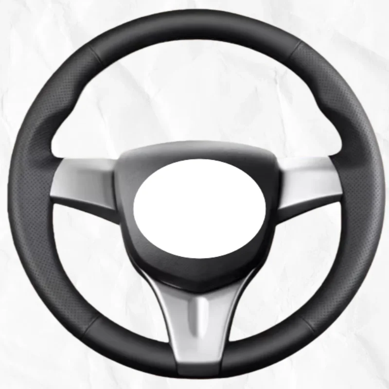 Housse de volant en cuir artificiel cousue main, antidérapante, respirante, sur mesure, pour Chevrolet Spark (tailles 11-14)