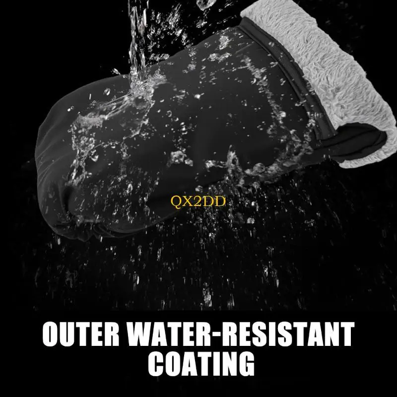 

QX2D 2 шт. перчатки для детской коляски с термоизоляцией из мягкого флиса с внутренней застежкой