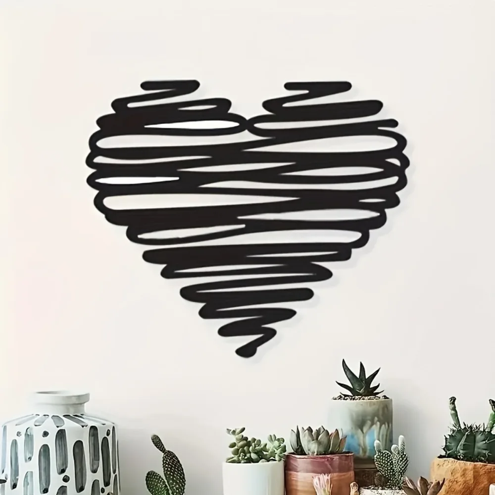 Art Craft Cafe - CIFBUY Wandkunst aus Schmiedeeisen, herzförmige Metalldekoration,