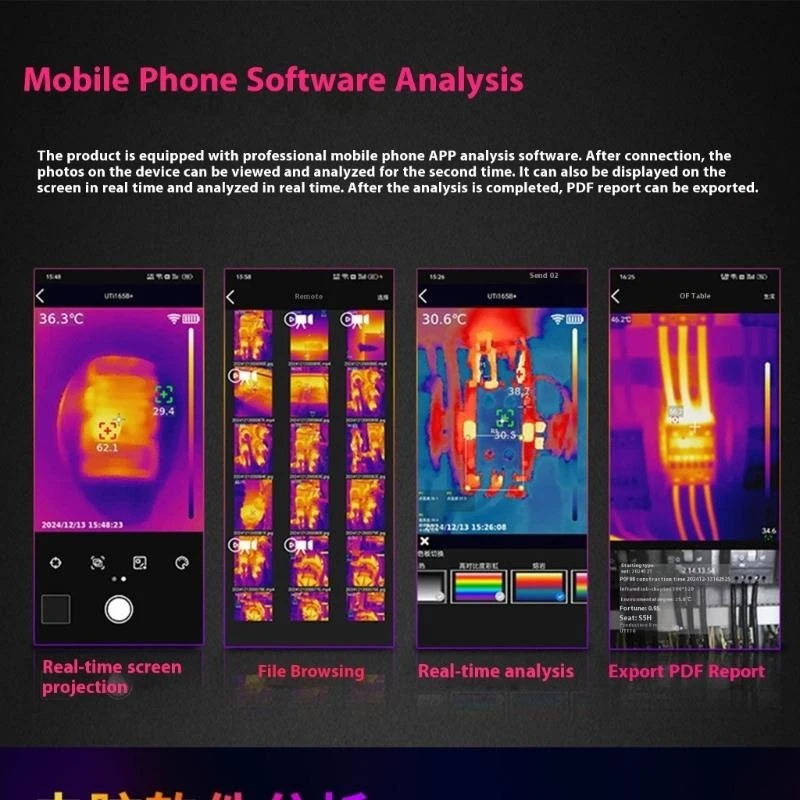 Caméra d'imagerie thermique pour fuite tuyaux d'eau électricité électrique 256x192 Infrarouges portables Imageur