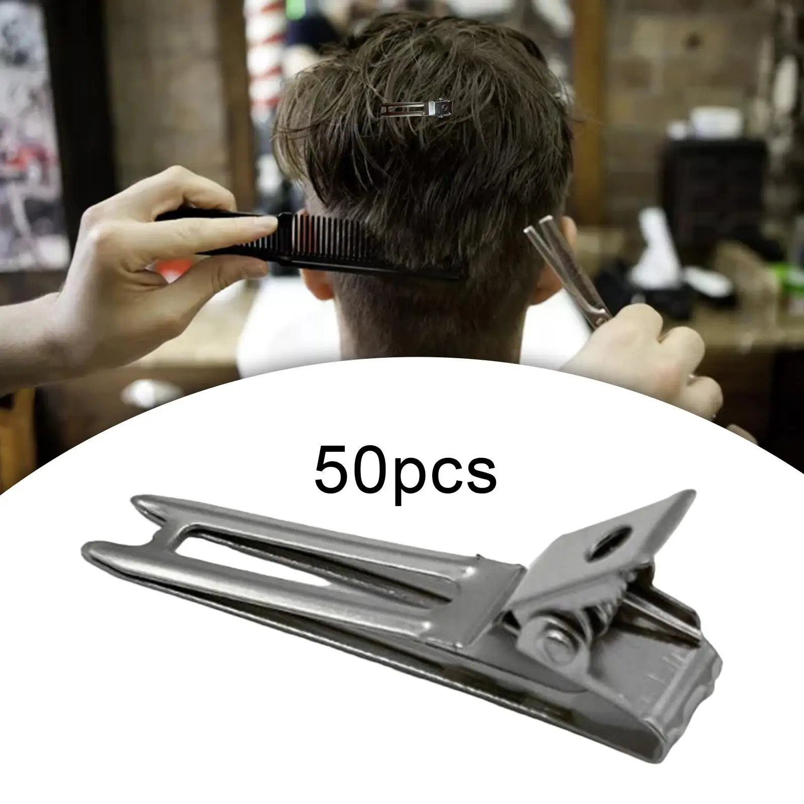 50x pinzas para el cabello con estilo de pico de pato para usar en el cabello pinzas de cocodrilo de Metal accesorios para el cabello para colorear seccionar y dividir en el hogar para mujeres