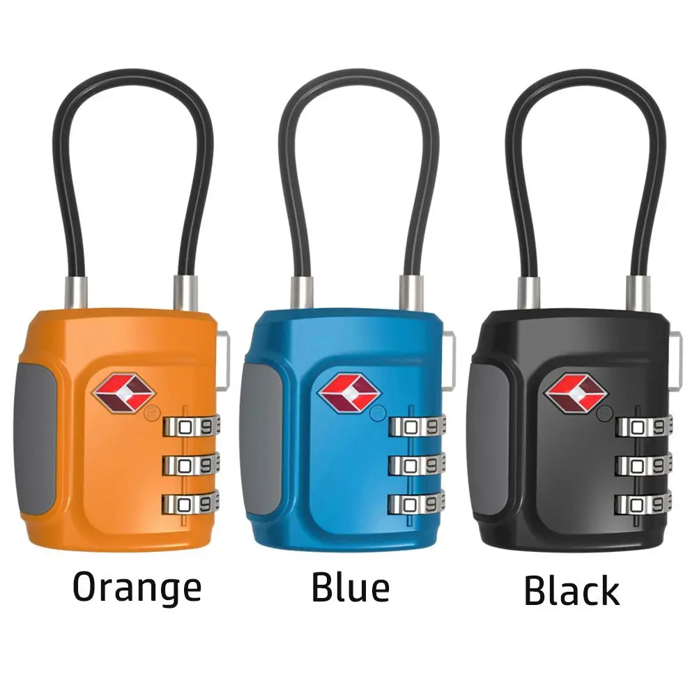 Security Weatherproof Anti-theft Lock 3 Dial Digit Combination Lock Safely Code Lock TSA Customs Lock Combination Lock
