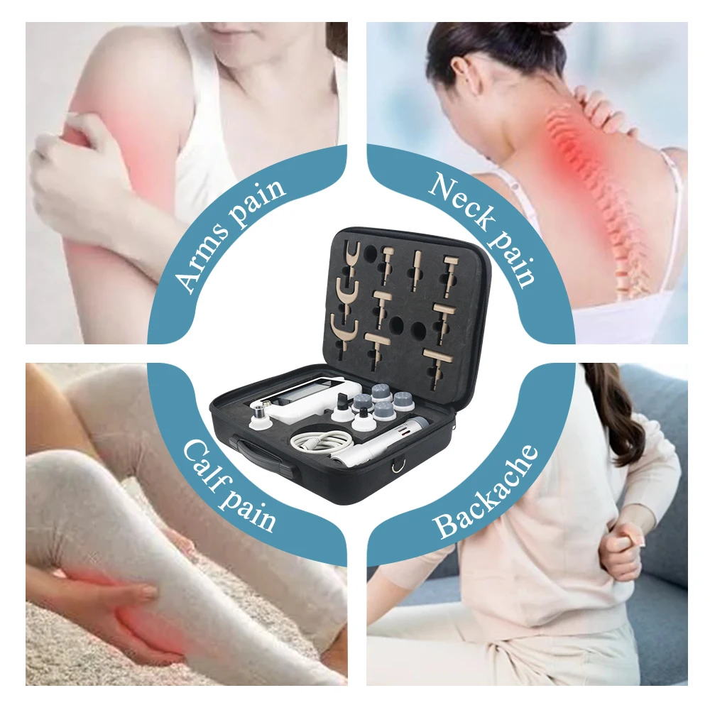 衝撃波治療器 300MJ ED治療 首・腰痛緩和 マッサージ カイロプラクティックガン 2025年 ホットセール 2 in 1 マッサージャー