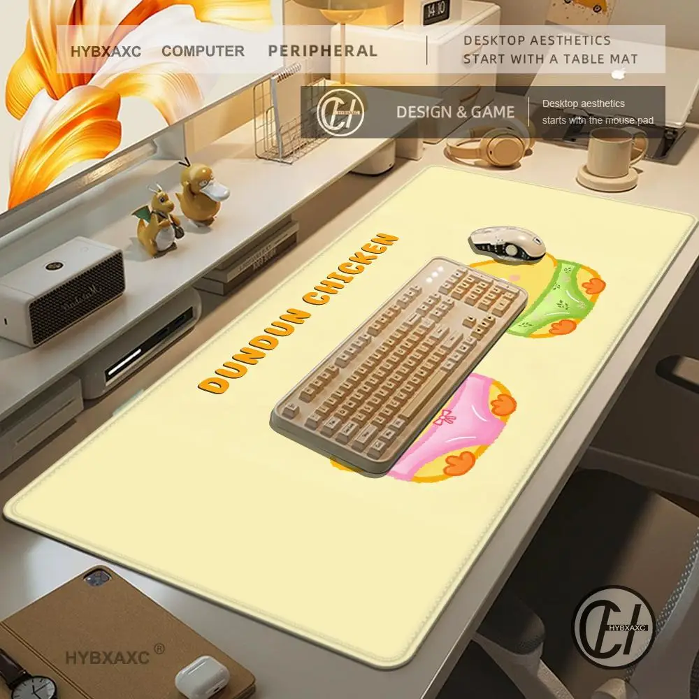 Cartoon D-Dun D-Dun C-Chicken Mouse Pad Anti Slip Rubber Edge Locked Thickened Laptop Gaming Big Desk Mat Table Pad HYBXAXC