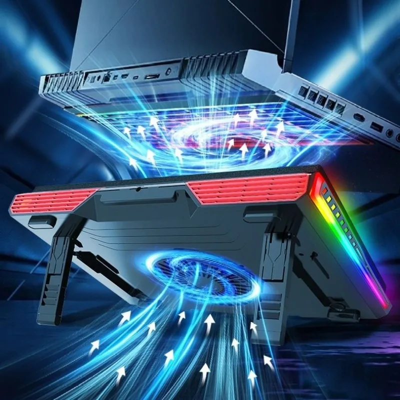 Rapid Cooling Laptop Turbo Air Cooled Laptop Game Holder Radiator Base Dustproof Laptop Stand Fan Cooler Notebook Cooling Pad