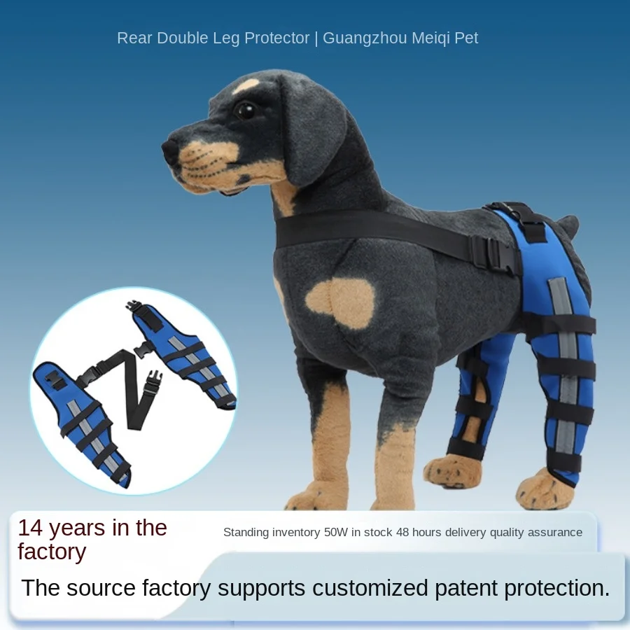 1 Set Double Leg Protectors for Dog Walking Protectors for Elderly Dogs Postoperative Fixed Straps Helping Recover After Surgery