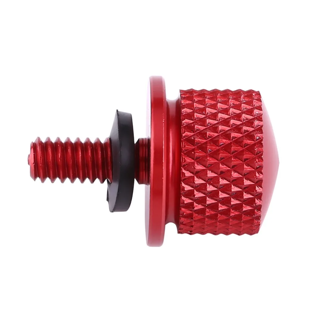 Red Quick Release Seat Bolt CNC Machined 1/4-20 Thread Seat Mount Screw Knurled Finish Motorcycle Seat Knob Bolt