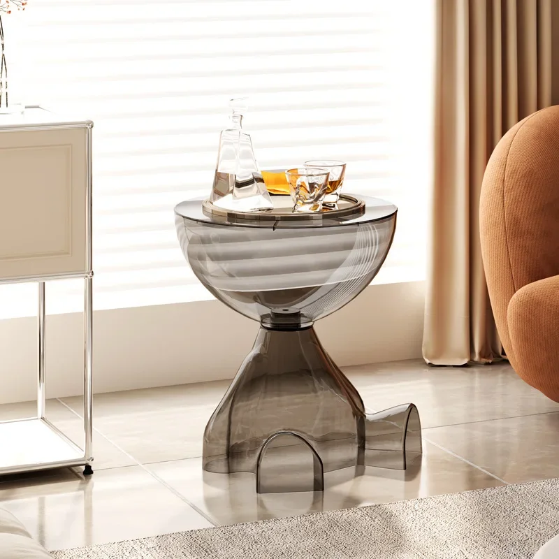 1pc High-Quality Acrylic Side Table Space-Saving Coffee Table for Home Living Room Sofa Bedside Nightstand image 4