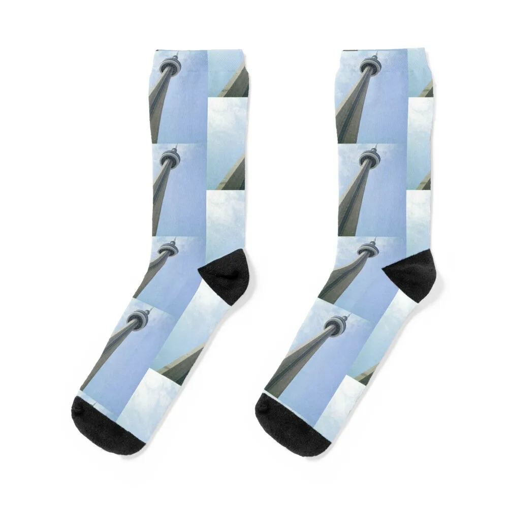 

CN Tower Toronto Socks cotton snow loose sport Women's Socks Men's