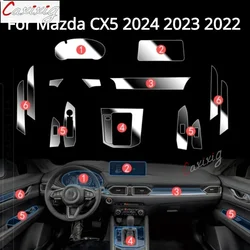 For Mazda CX5 XC30 2024 2023 2022 Accessories Car interior film transparent TPU Gear Panel Center Console Anti-scratch Sticker