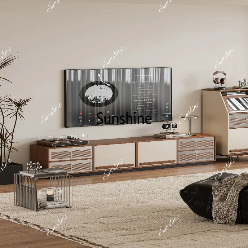 

Japanese retro module living room home bed and breakfast TV floor cabinet