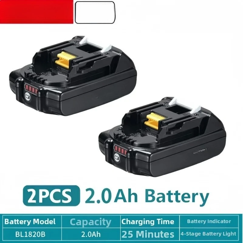 6Ah 18V Lithium‑ion Battery with Built‑in BMS, Compatible with LXT BL1860 BL1850 BL1840 Cordless Power Drill Tools