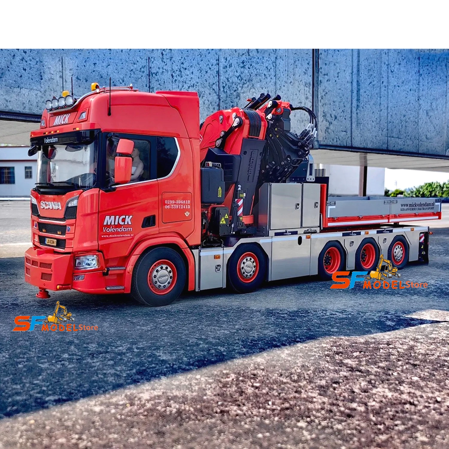 Grúa F1650 10x10 R650 RC camión 1/14, camión grúa hidráulica, modelo de Metal, maquinaria de ingeniería personalizada de alta gama, modelo de coche RC de juguete