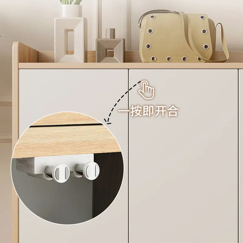 

All solid wood shoe cabinet, household integrated shoe cabinet against the wall at the door