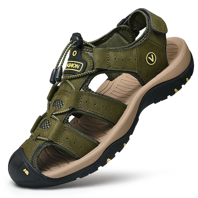 NONE Sommer Genuine Leather Sandals Brown 42 3