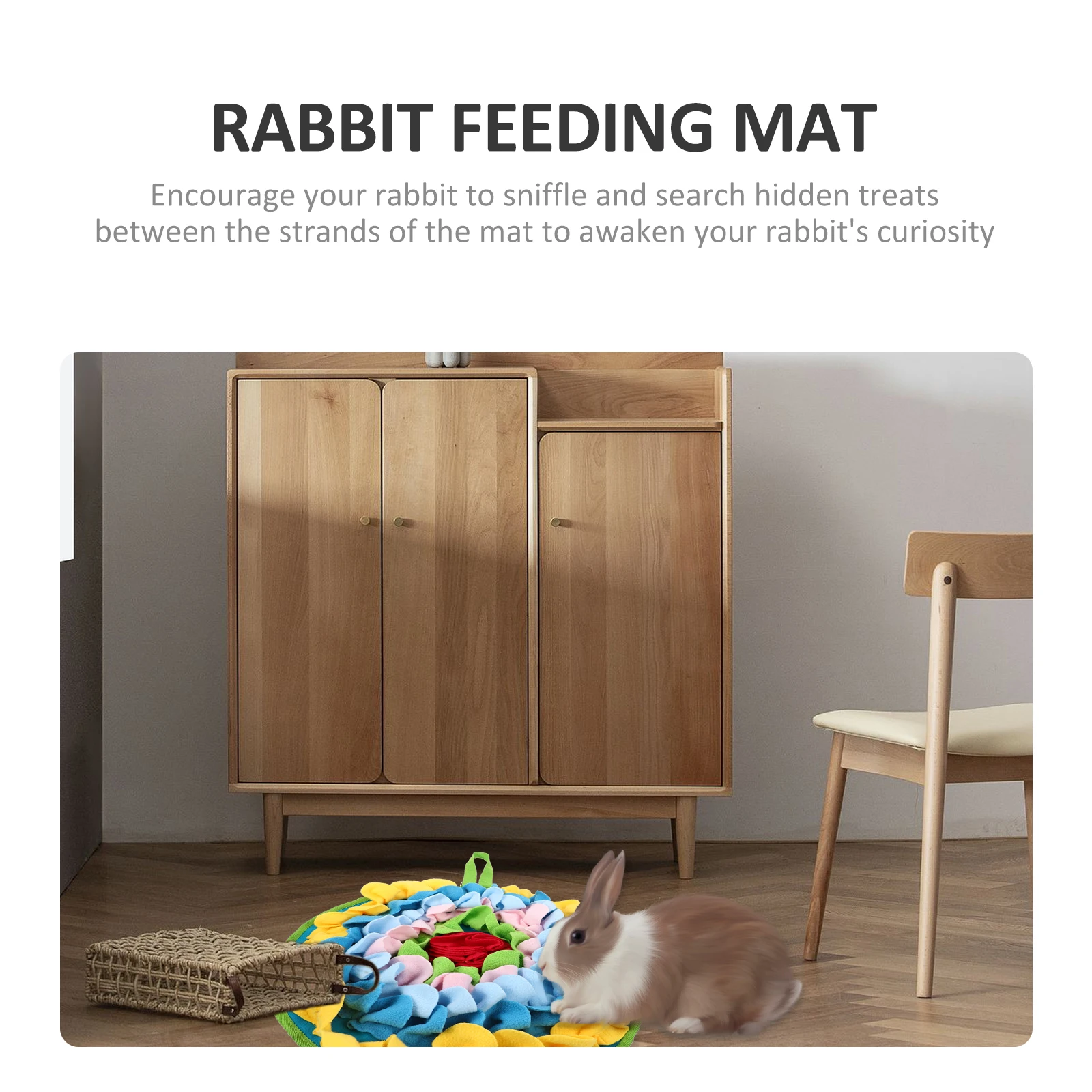 

Snack Pet Sniffing Pad Rabbit Boredom Breaker Feeding Mat Foraging Puzzle