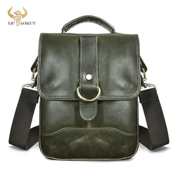 Soft Natural Leather Travel One Shoulder messenger bag For Men Male cowhide Cross-body Bag 8