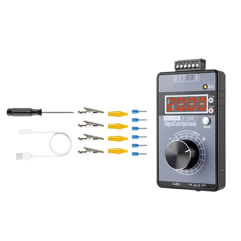 Generatore di segnale DC 0-10V da 0/4-20ma, generatore analogico con Display LCD a 4 cifre, precisione 0.01, per test PLC/pannello