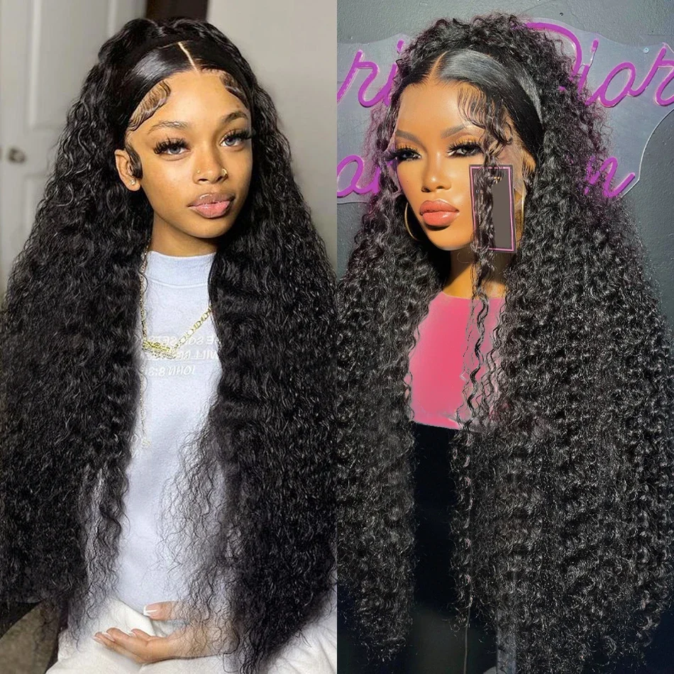 13x6 Hd Lace Frontal Wig 30 40 Inch 13x4 Curly Lace Front Human Hair Wig Glueless Wig 360 Water Deep Wave Frontal Wigs For Women