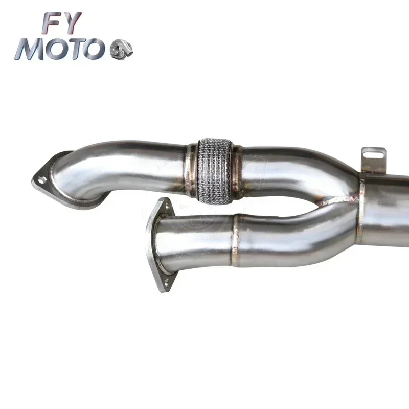 3.5 Inch SS304 Mid Pipe Without Resonator For BMW S58 G80 M3 G82 M4 2020+ M Performance Exhaust Parts