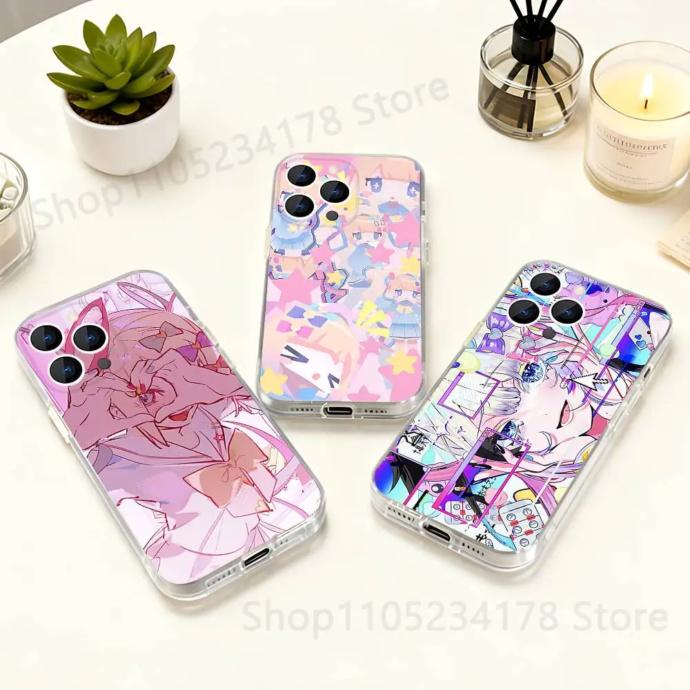 

Phone Case For iPhone 17,16,15,14,13,12,11 Pro,Max,Plus,X,XS,XR,SE4,E Mini NEEDY GIRL OVERDOSE ART Transparent Soft Cover