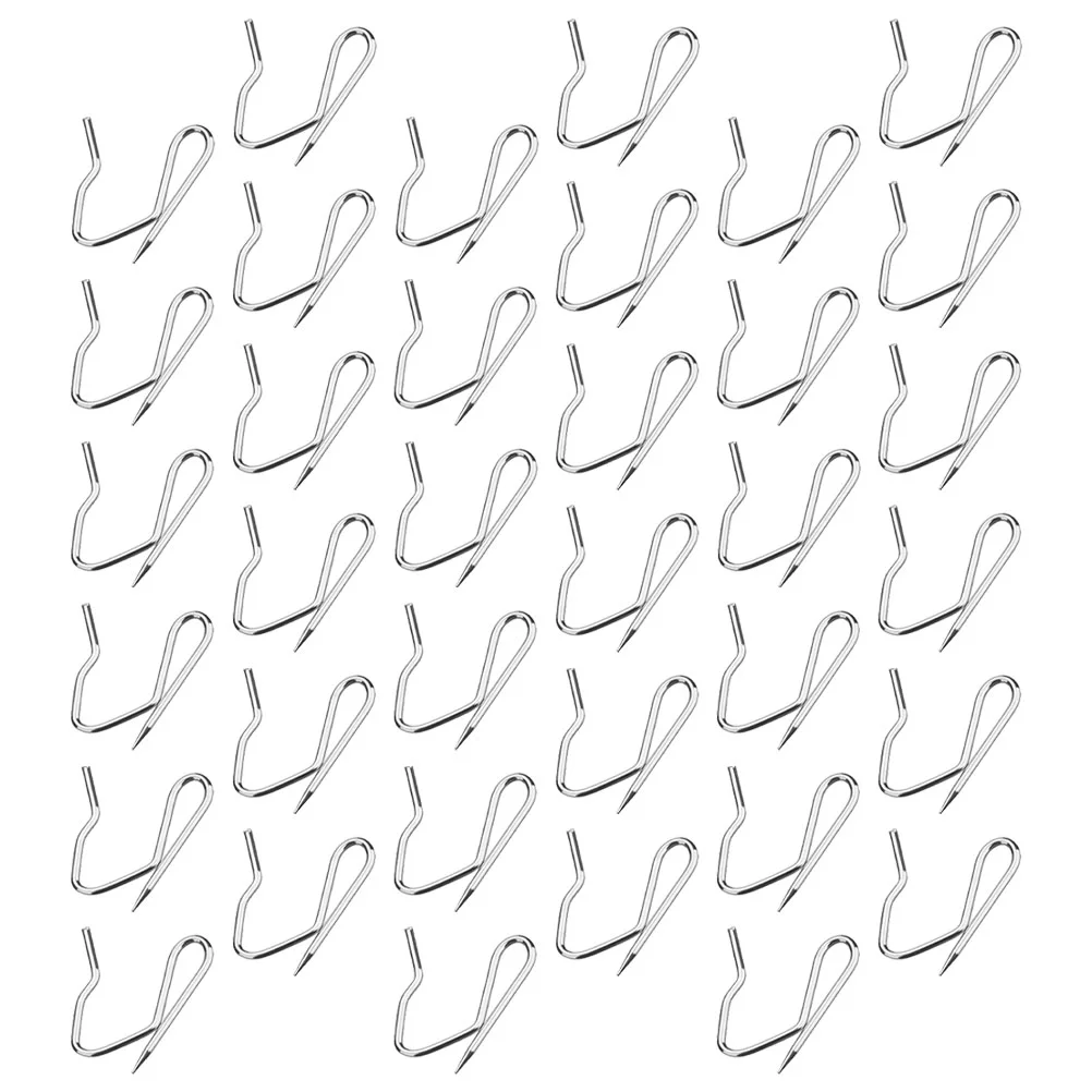 58 Pcs Curtain Hook Replacement Hooks Shower Pin Bedroom Window Plastic Pin-On Drapery Home Use