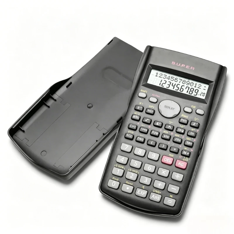Portable 2-Line Scientific Calculator 240 Functions Handheld Student Calculator For School Math Exam Office Teaching Daily Use