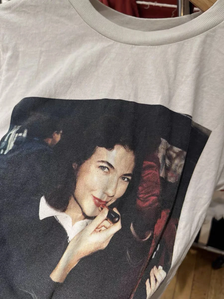 صورة طباعة تي شيرت غير رسمي للنساء الجولة الرقبة قصيرة الأكمام فضفاضة المحملة القمم الصيف Y2k الشارع الشهير خمر تي شيرتات قطن جديد