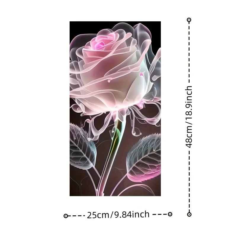 Sparkling pink crystal rose classical style love themed car stickers -2pcs self-adhesive B-pillar stickers,