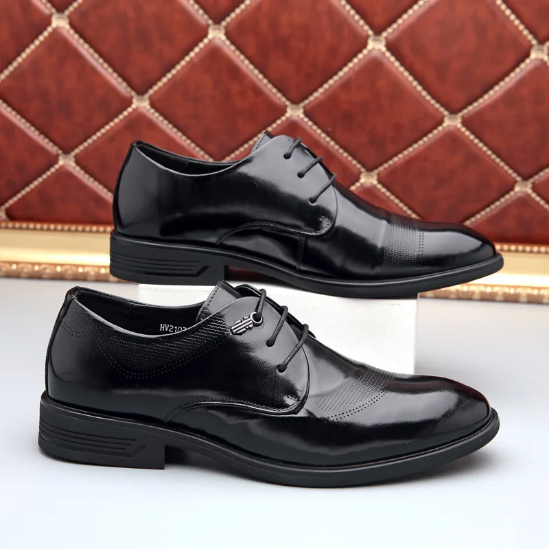 

New Cowhide Men's Business Dress Leather Shoes Genuine Leather Men Shoes