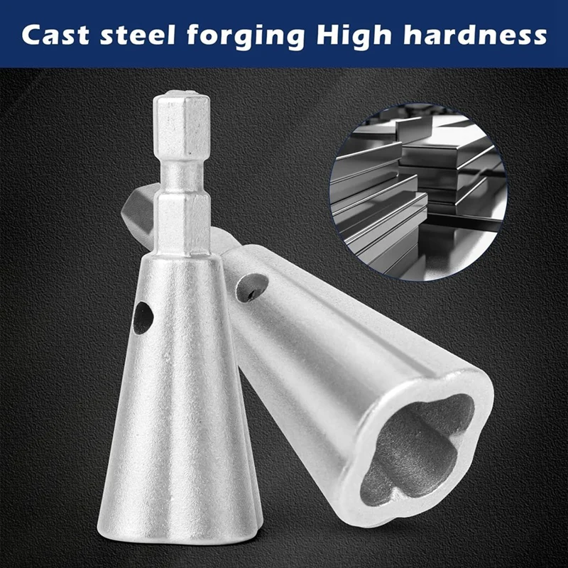Wire Twister Tool For Drill, 3Pcs Stainless Steel Hex Shank Cable Wire Twisting For Electrical Power Drill Drivers Tools