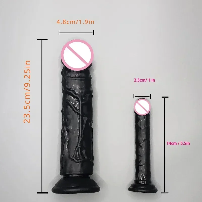 Godemiché réaliste en Silicone pour hommes et femmes, masturbateur, pénis noir, gode érotique, point G, Clitoris, jouet sexuel Anal